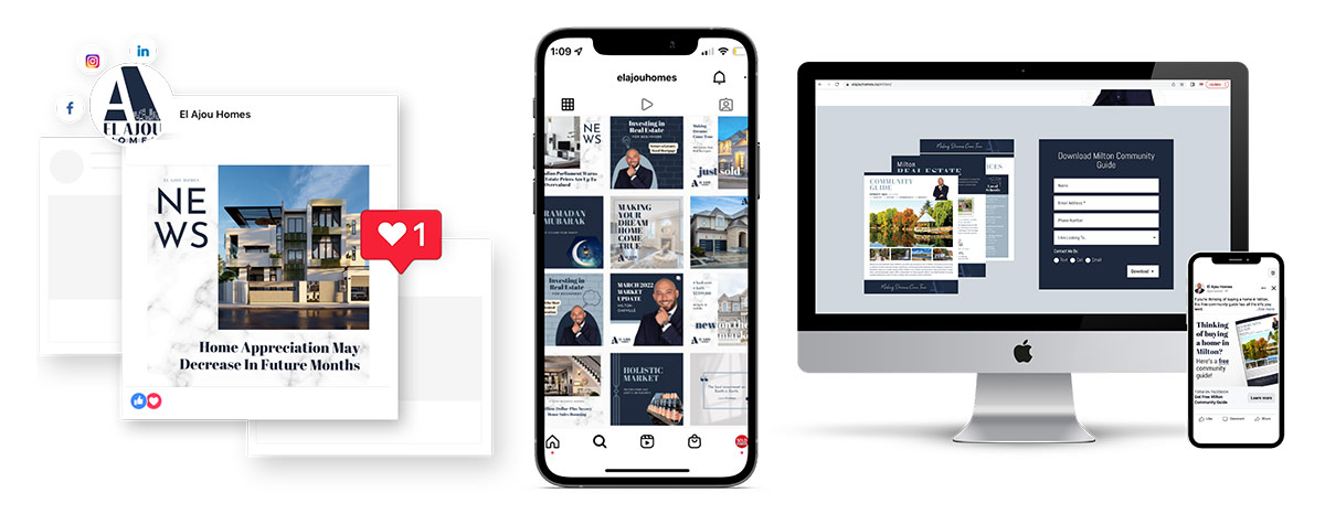 El Ajou Homes Digital Marketing Example El Ajou Homes Digital Marketing Example