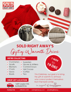 Sold Right Away’s Gift of Warmth Drive