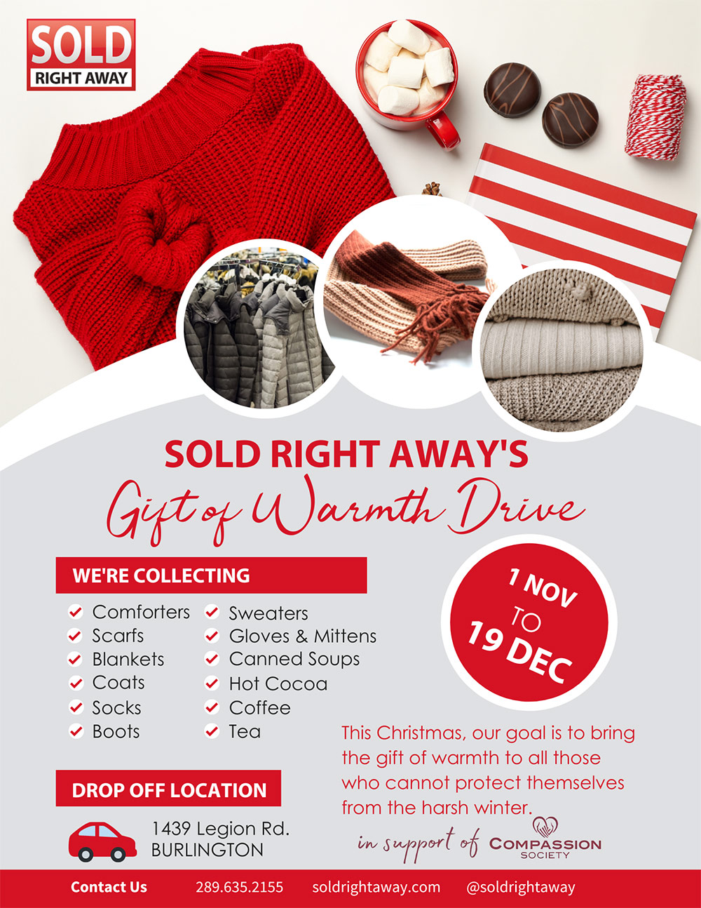 Sold Right Away’s Gift of Warmth Drive Sold Right Away’s Gift of Warmth Drive