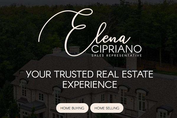 Elena Cipriano Website Design Portfolio